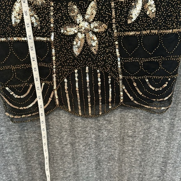 Pretty Guide Black and Gold Sequin tank dress XXL new year holiday formal - Picture 15 of 15